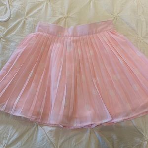 Janie and Jack pink and white polka dot skirt